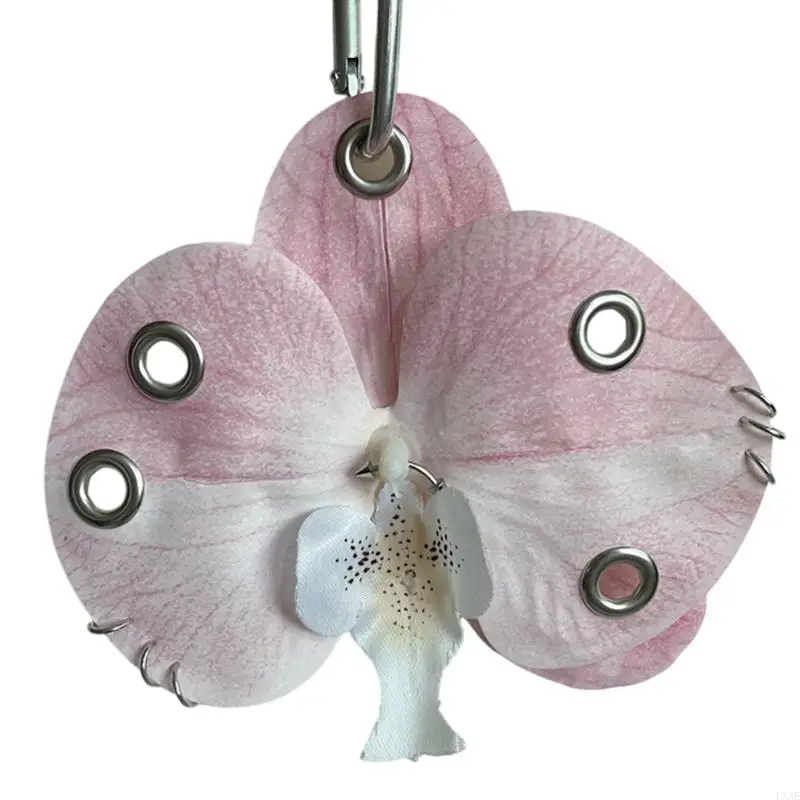 Modern Phalaenopsis Accessory Stylish Keychain Bag Wallet Hanging Decoration Charm For Car Keys Purses