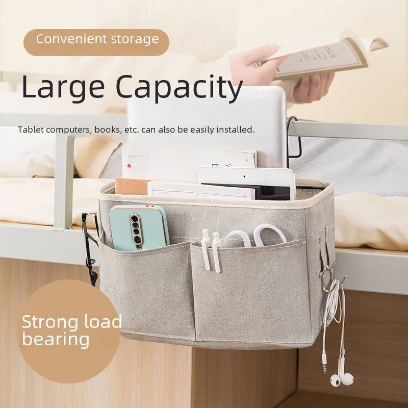 Versatile Storage Hanging Bag For Dormitory Students Bedside Multi-purpose Storage Basket Organizer Wall Hooks