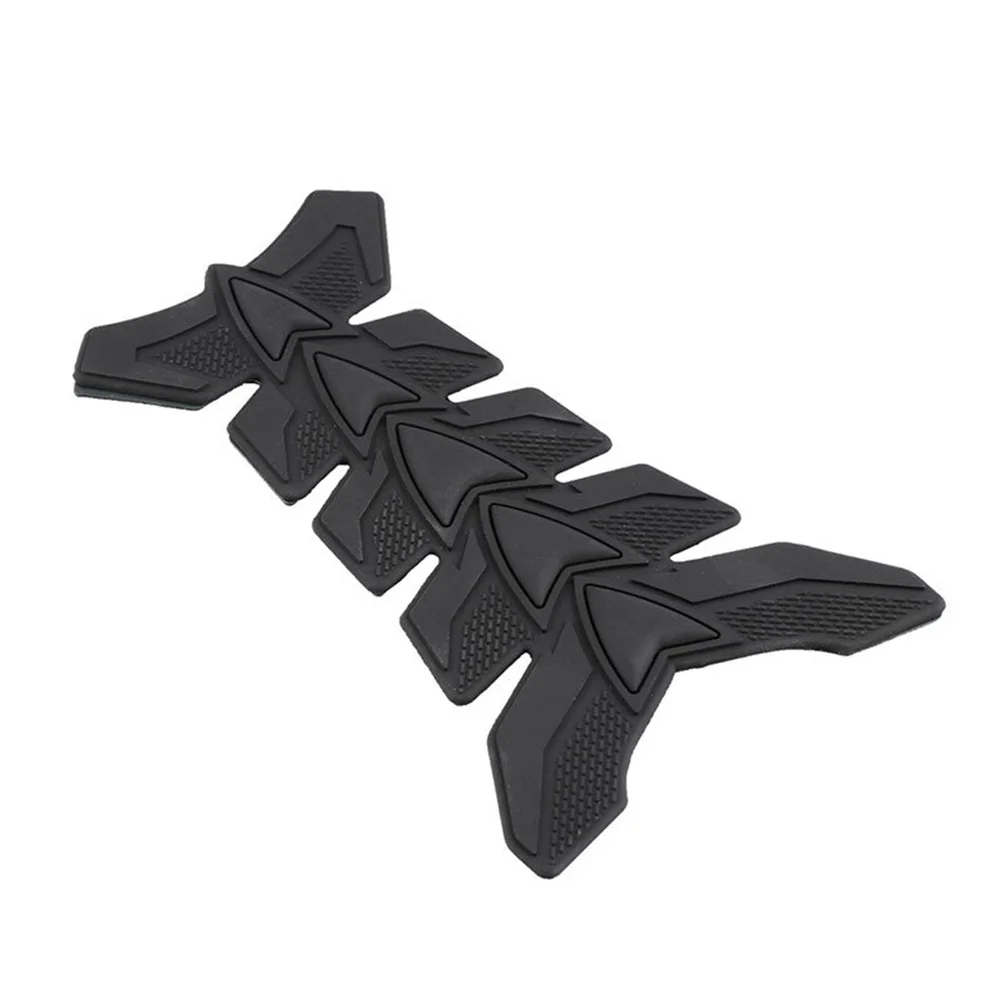 

Motorcycle Gas Tank Protector Sticker Universal Fish Bone Shape Tank Pad Decal (Black) motorcycle stickers
