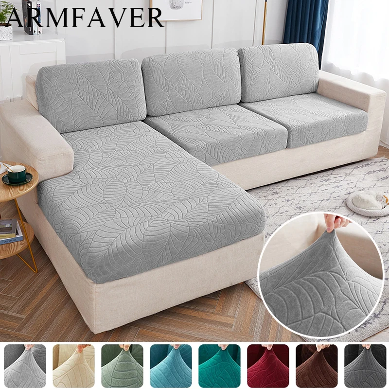 ARMFAVER Water Sofa Seat Cushion Cover Elastic Jacquard Sofa Covers for Living Room Furniture Protector for Pets Kids Removable