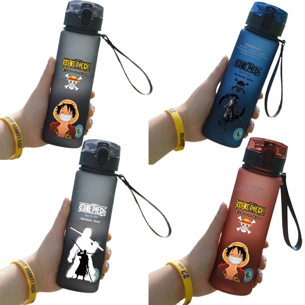 ONE PIECE Monkey D. Luffy Roronoa Zoro Portgas D Ace Cup Anime Figure PC Large Capacity Sports Water Drink Cup Boys Gifts