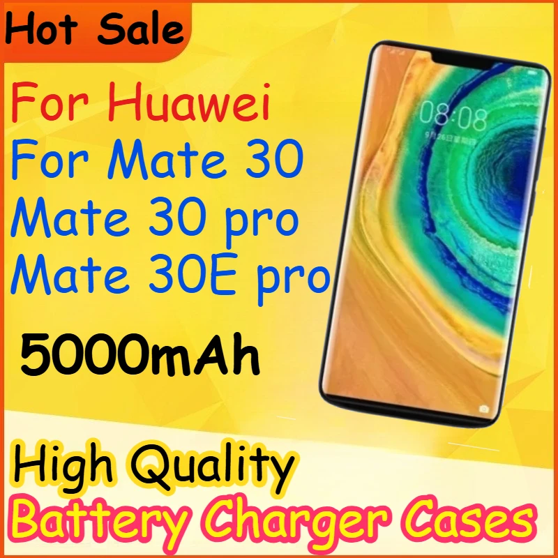 

5000mAh Wireless Power Bank Cover for Huawei Mate30/ Mate30pro/ Mate30Epro Battery Charger Case