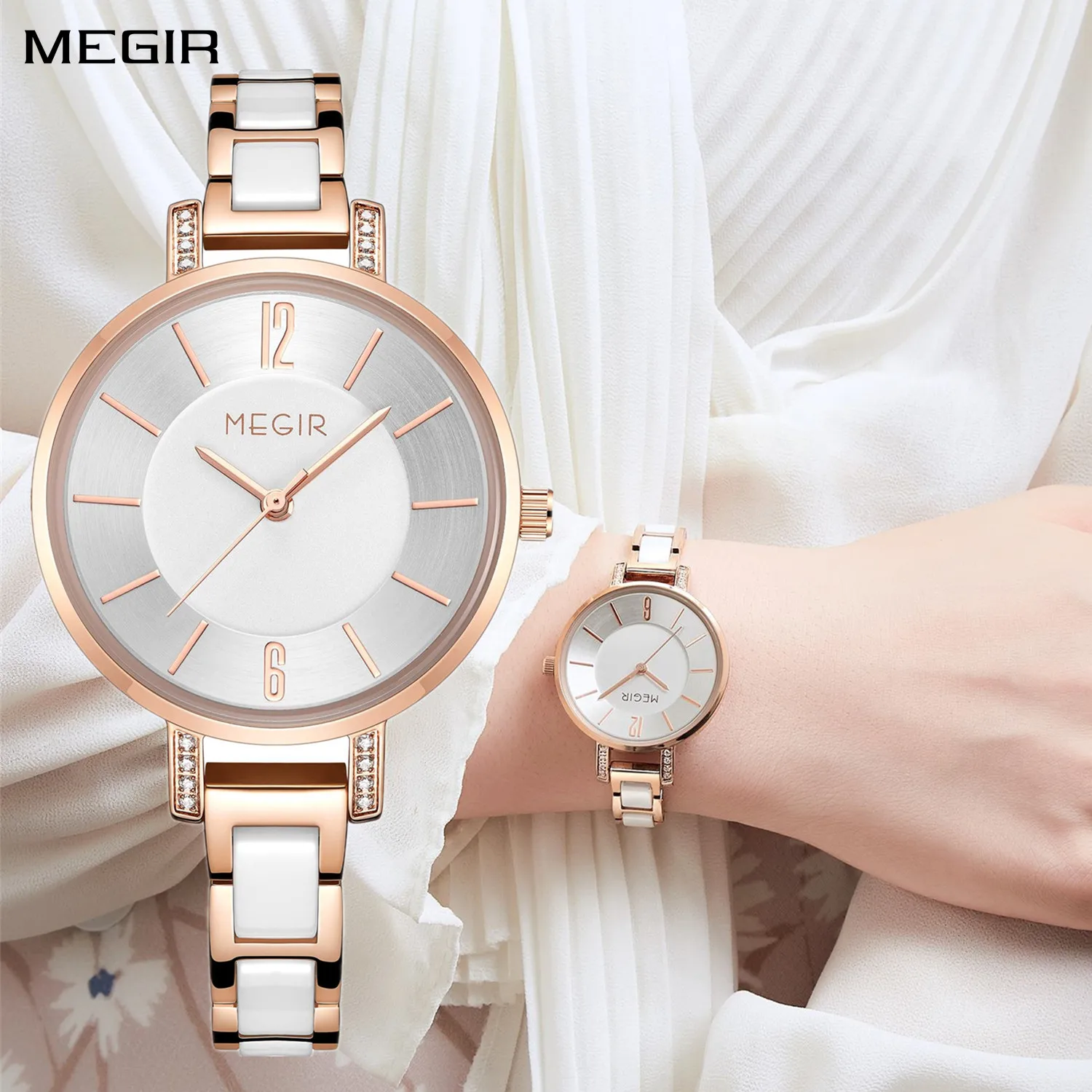 MEGIR Japan Quartz Watch for Women Fashion Brand Casual Wristwatch Clock Waterproof Sport Ladies Dress Wrist Watch Montre Femme