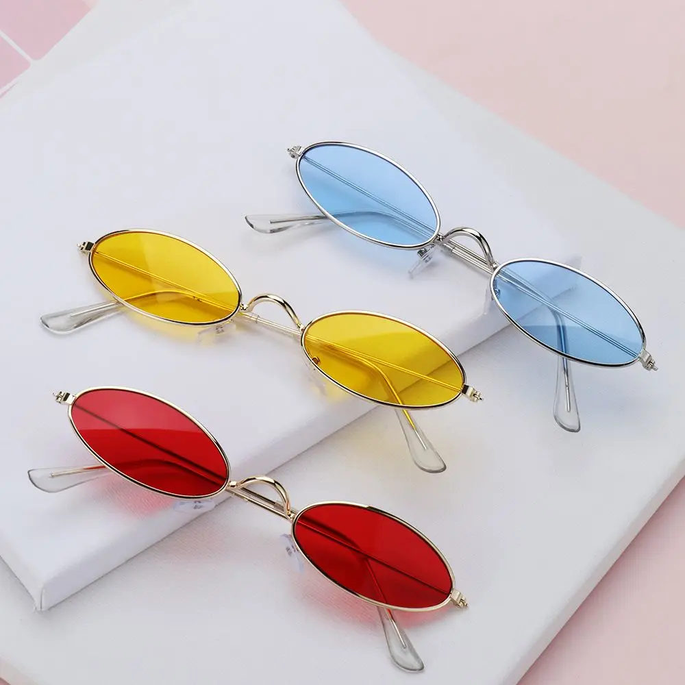 Summer Accessories Small Frame Eyeglasses Oval Sunglasses Vintage Shades Sun Glasses