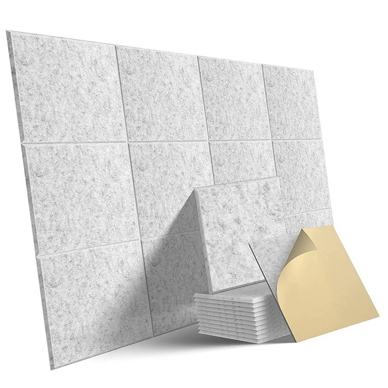 

Self-Adhesive Acoustic Panels 36 Pack,12 X 12 X 0.4 Inch Sound Proof Padding,Sound Absorbing Panel For Home ,Grey