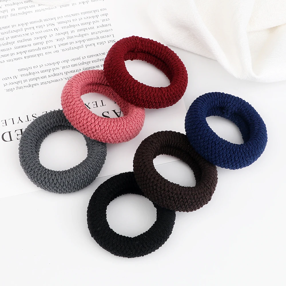 6PCS/Set Solid Color Basic Hair Bands Simple Wide Headband for Thick Hair Women Girls Fashion Hair Accessories Holder Scrunchies