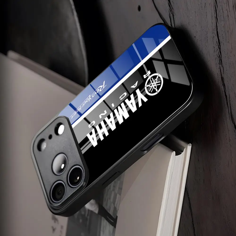 Etui na telefon motocyklowe Y-YamAha-S, szkło na iPhone 17 Air 16 15 17 14 Pro Miss Max 13 12 11 X XS XR Plus, na Samsung S 26 24 23 22 — zdjęcie produktu 4