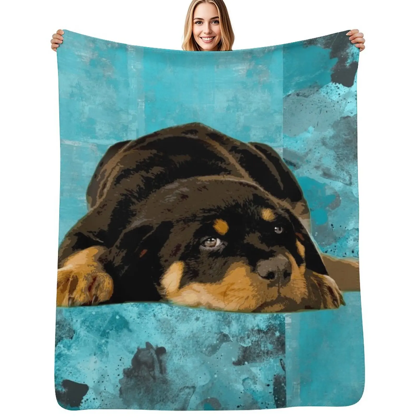 

Rottweiler- Metzgerhund Puppy Throw Blanket Decorative Throw Beach Blankets
