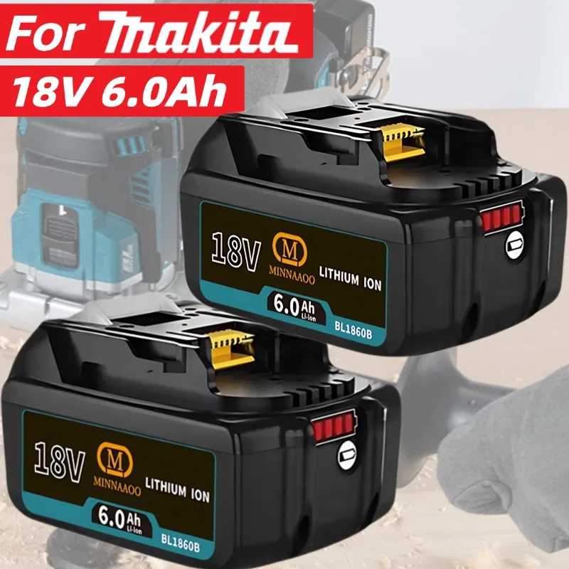 

100% оригинал для аккумулятора инструмента Makita 18 В, светодиодный литий-ионный аккумулятор 5,0/6,0 Ач, для аккумулятора Makita 18 В BL1830B BL1840B BL1850B BL1860B
