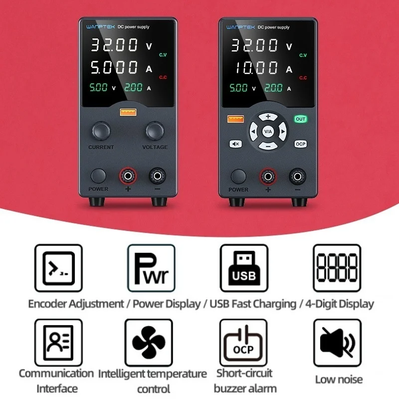 GA/GC Series NEW DC Power Supplies Numerically Adjustable Fast Charger Display Preset Current USB Fast Charger 110V/220V