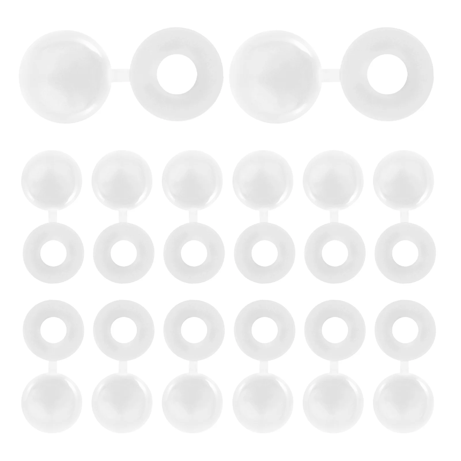 

100 Pcs Plastic Decorative Cover Caps Screw Snap Washer Hurricane Shutter Bolt Covers Self Tapping Screws Dustproof Hinged Fold