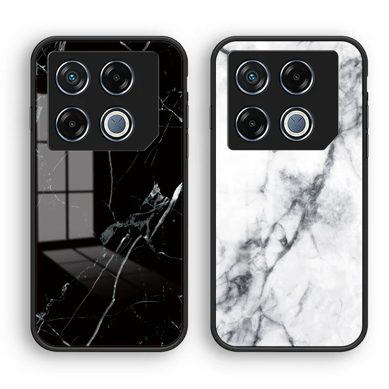 Infinix GT 20 Pro X6871 Case Marble Grain Tempered Glass Shockproof Hard Back Phone Case for Infinix GT 20 Pro GT20Pro X6871