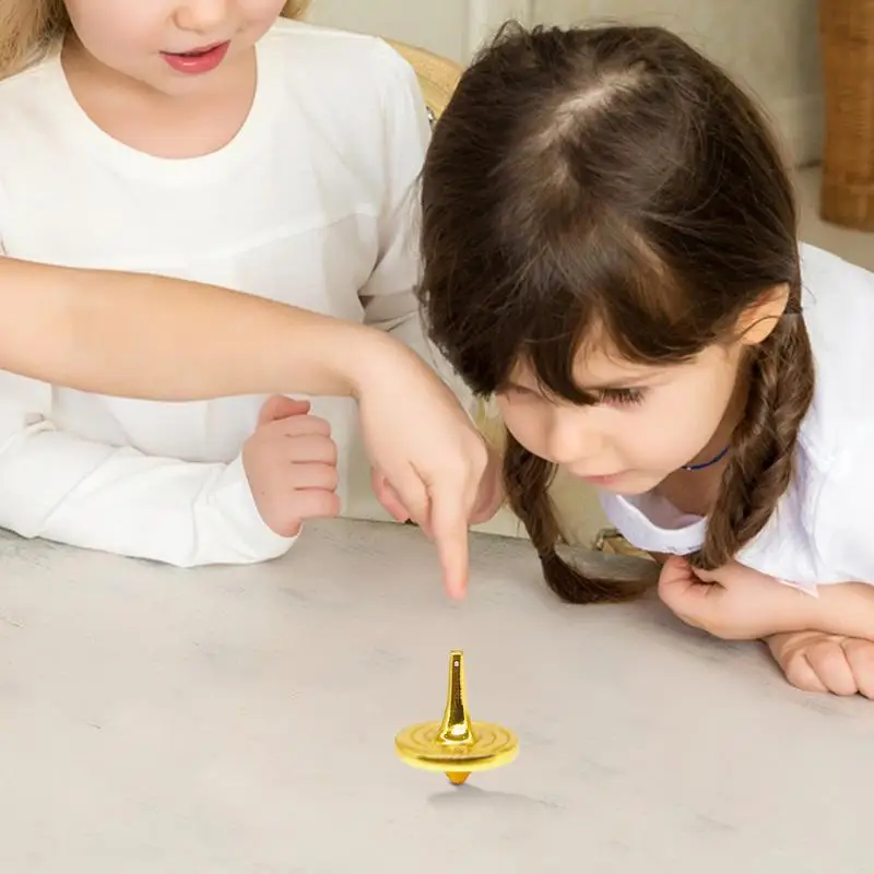 Toupie drôle en métal pour améliorer le symbole, jouet gyroscopique pour toujours