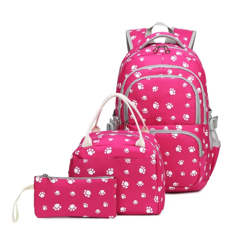 Mochilas escolares Kawaii para niños, mochilas escolares impermeables de nailon, bolsos para niños, estuche para lápices, bolsas de almuerzo para estudiantes de primaria