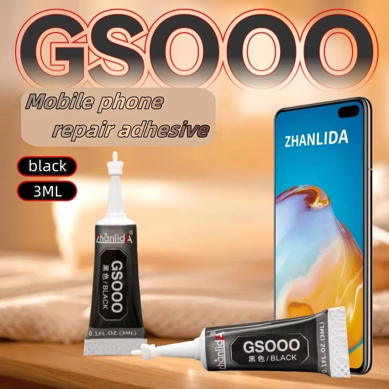 GSOOO-Cola Preta Adesiva Portátil Forte, 3ml, Reparação de Smartphone, Tela LCD, Laptop, Headphone, iPad, Relógio, Tablet, Nova Atualização