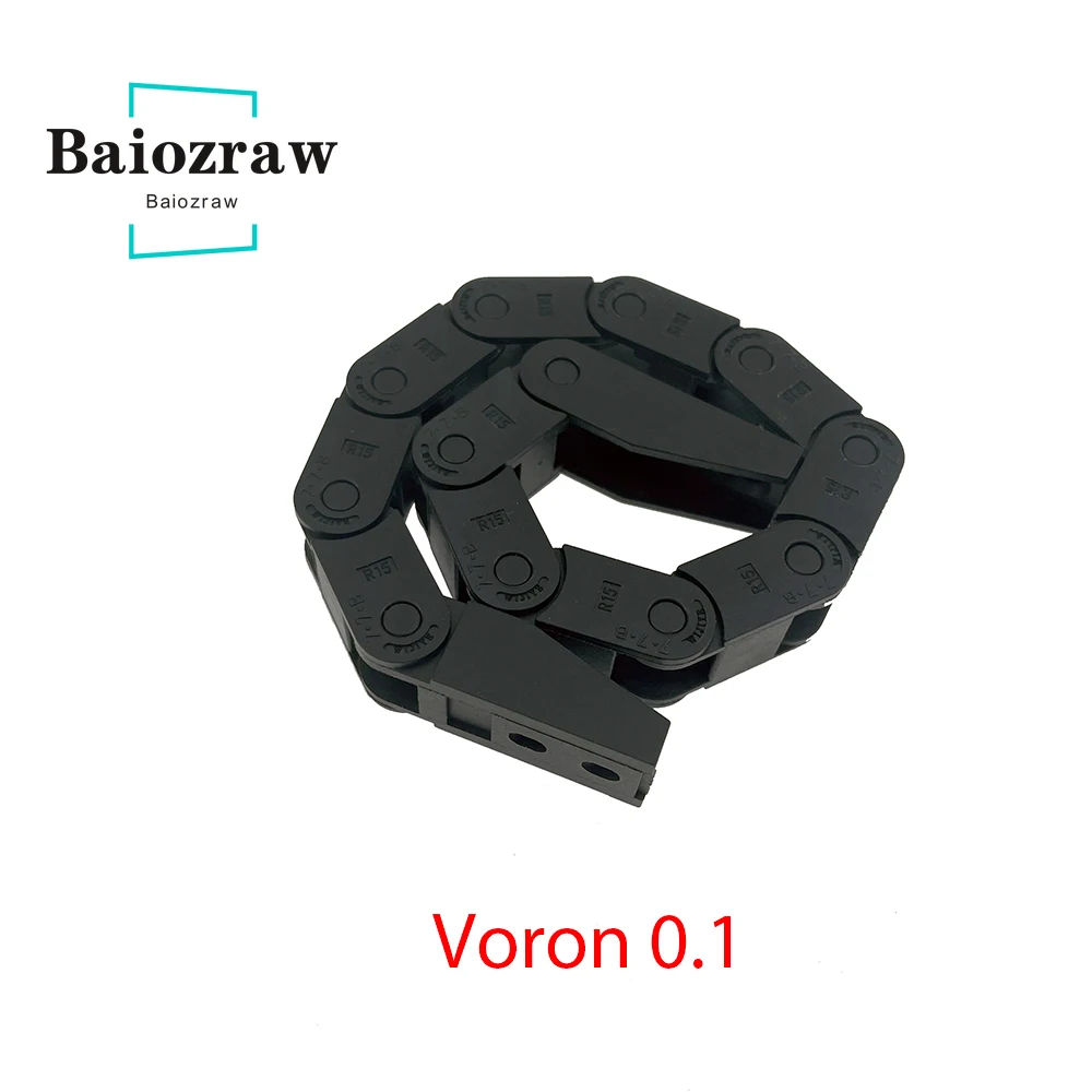 Baiozraw V 0.1 1 Set Cable Chains Set Customized open drag chain Black Openning Type Wire Chains  for Voron 0.1 Parts