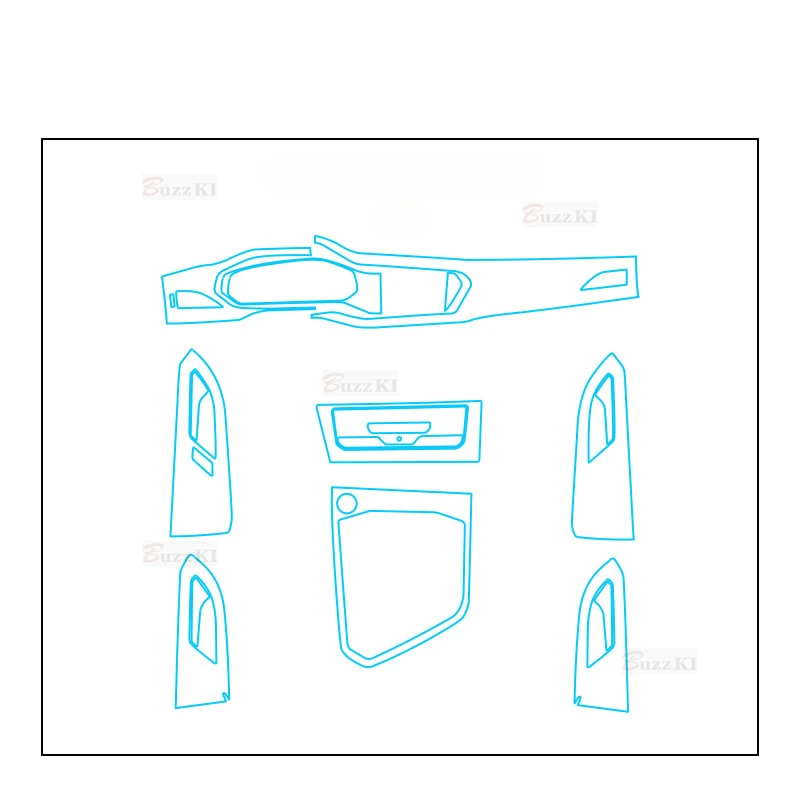 For VOLKSWAGEN Tharu 2019-2021 Gearbox Panel Navigation Automotive Interior Protective Film Anti-Scratch Accessories Sticker