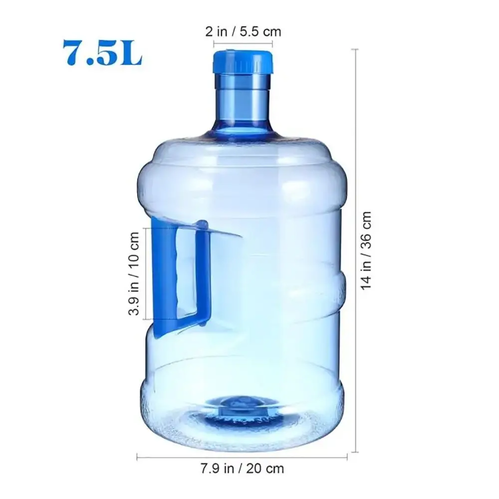 Empty Pure Water Bottle Jug Reusable Portable Mineral Water Container Outdoor Car Storage Bucket Food Grade Dispenser Barrel