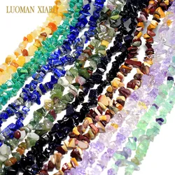 Length 34.5'' Natural Gravel Irregular Stone Beads For Jewelry Making Crystal Agates Tourmalines DIY Bracelet Necklace 5-8mm