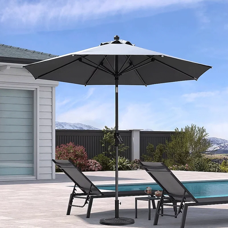High Quality Waterproof Hanging Garden Terrace Umbrella Windproof with Base for Outdoor Use Beach Market Park