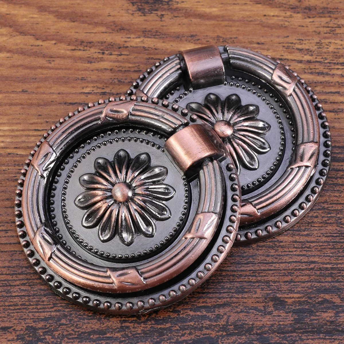 

10Pcs Zinc Alloy Cabinet Knob Pull Handle Copper Finish Drawer Ring for Kitchen Cupboard Chest Door Hardware Upgrade