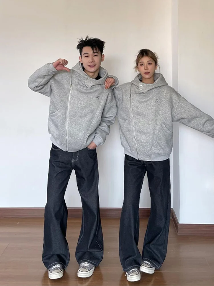 

Мужские джинсы Deep Blue Original Color Denim прямого кроя, весенне-осенние, в американском ретро-стиле, свободные, широкие, слегка расклешенные брюки