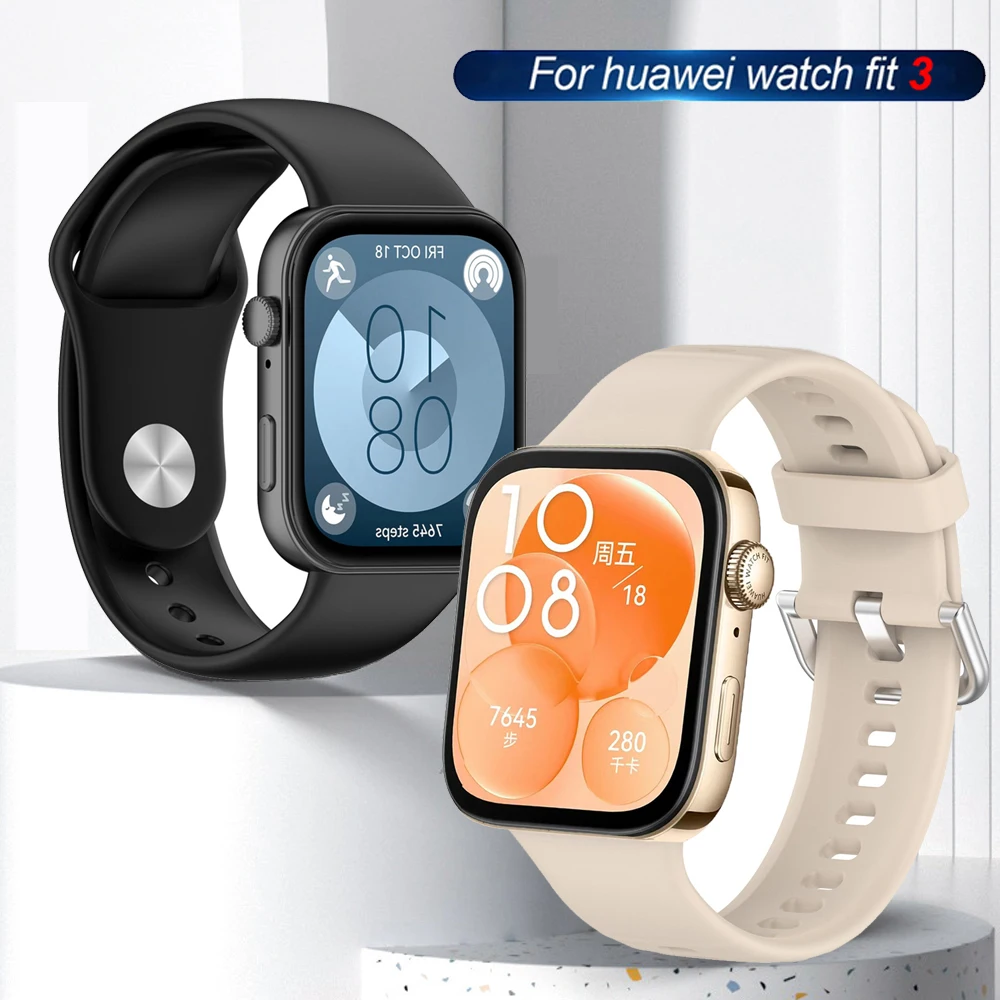 Correa de silicona para Huawei Watch Fit 3, correa de repuesto para Huawei Watch Fit3, correa para Huawei FIT 3