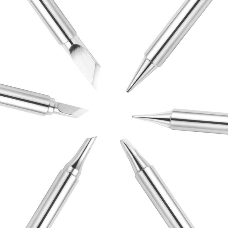 6 шт. для Pinecil TS100, сменные жала для паяльника, мини-портативная микропаяльная ручка, станции, аксессуары для пайки