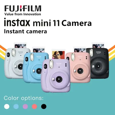 Originele Fujifilm Instax Mini 11 Mini 12 SE Instant Camera Enkele Machine 20 Vellen Mini Film Papier Camera Riem Tas accessoires