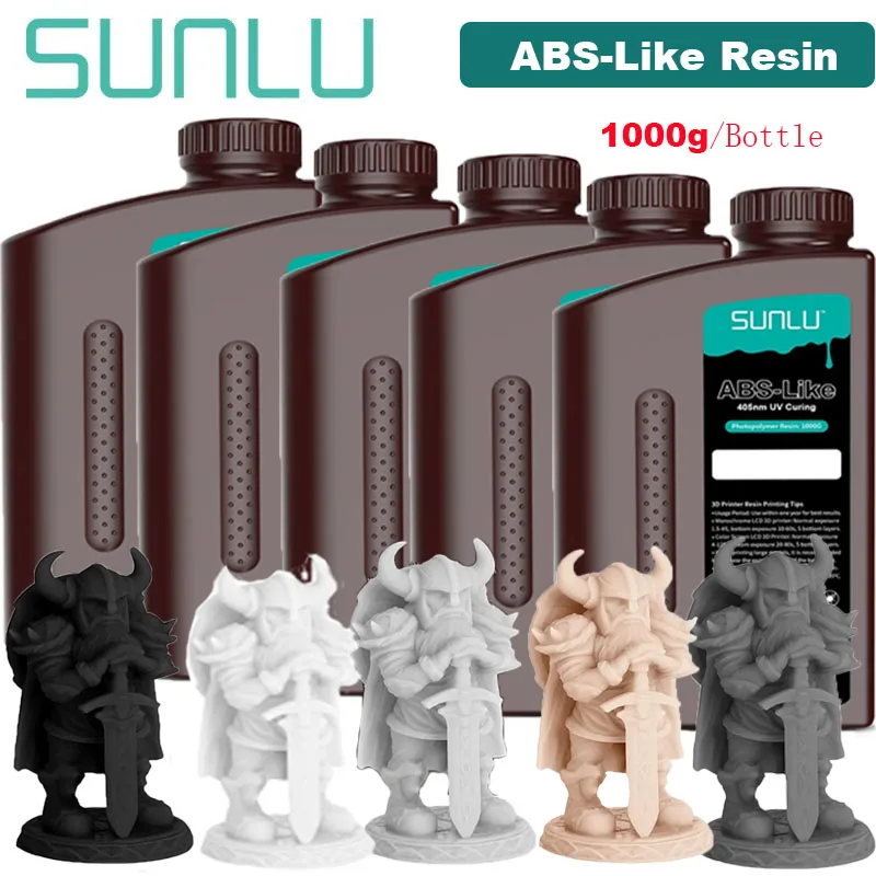 Sunlu 5Kg Abs-Achtige/Standaard/Water-Wash 3d Hars 405nm Uv Hars Voor De Meeste Sla/Dlp/Lcd 3d Printer Materiaal Uv Gevoelige 1Kg