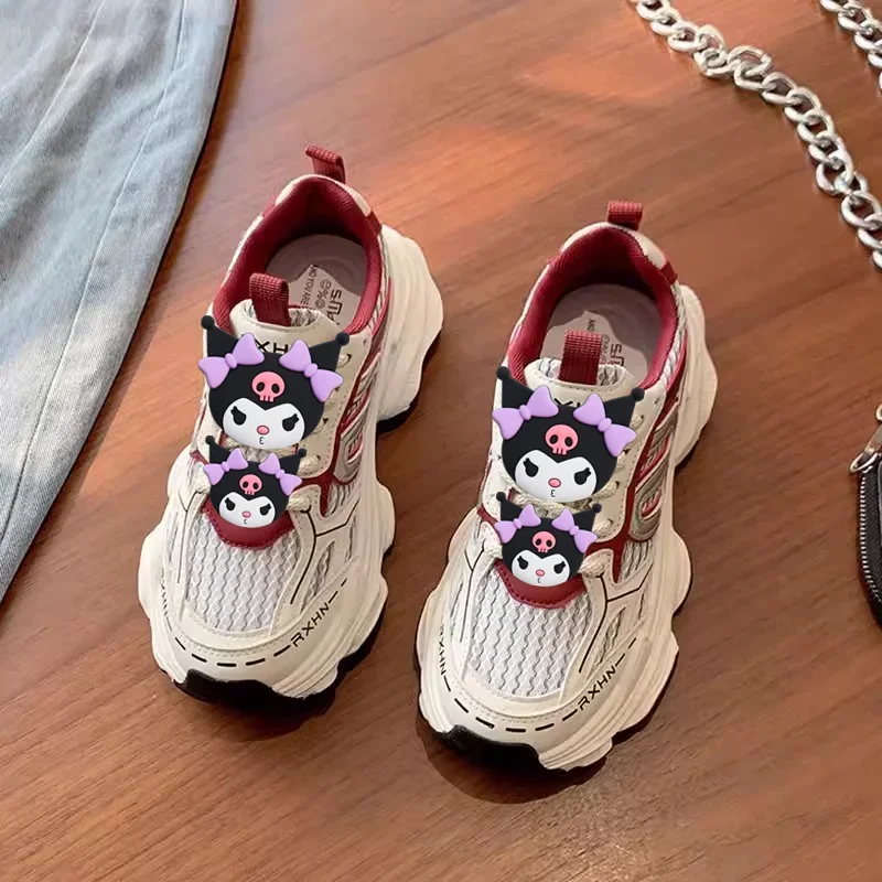 

hello kitty platform mesh breathable Sanrio casual shoes women heightening sneakers kuromi new spring summer running shoes