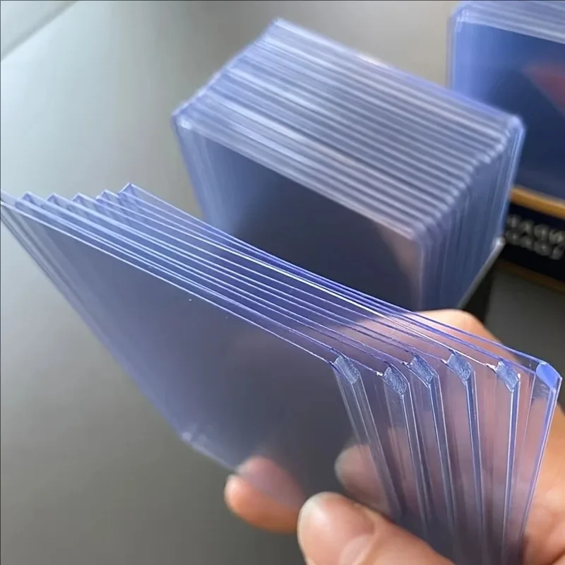 10/100packs 35PT Transparent 35PT Card Sleeves TopLoaders PVC Hard Plastic Game Cards Holder Cover for Collectible Trading Cards