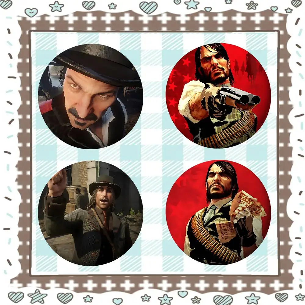 Game G-Red Dead-s Redemption 2 Badges Tinplate Soft Button Pin Brooch Metal Badge Custom Jewelry Accessories Hat Bag Lapel