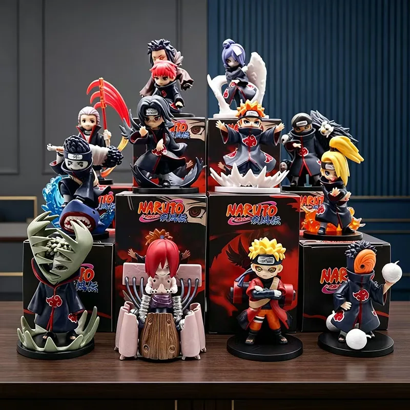 12 Stück Blindboxen mit Naruto Qibaodeng, Kampf mit Xiao, Stinktierfigur, schrillen Dekorationen, mysteriösen Geschenkboxen. – Detail 1