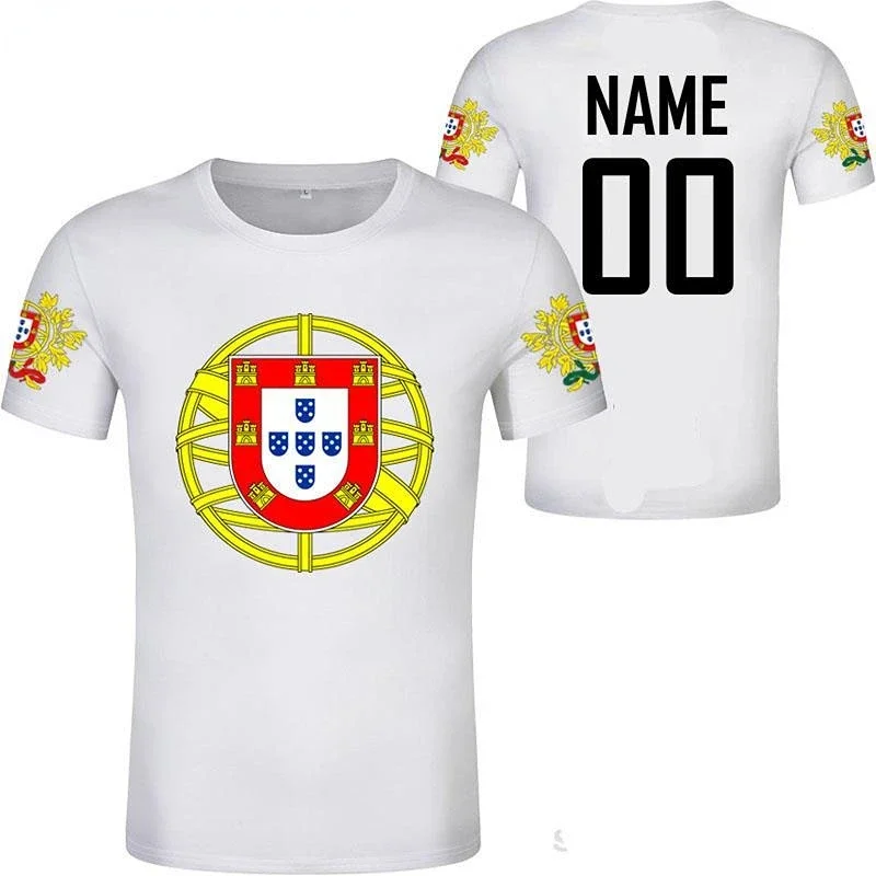 Custom Name Number Portugal 3D T-shirt PorNation Flag Soccer T-shirts Clothes For Men Women Ronaldoes Short Sleeve T-shirt