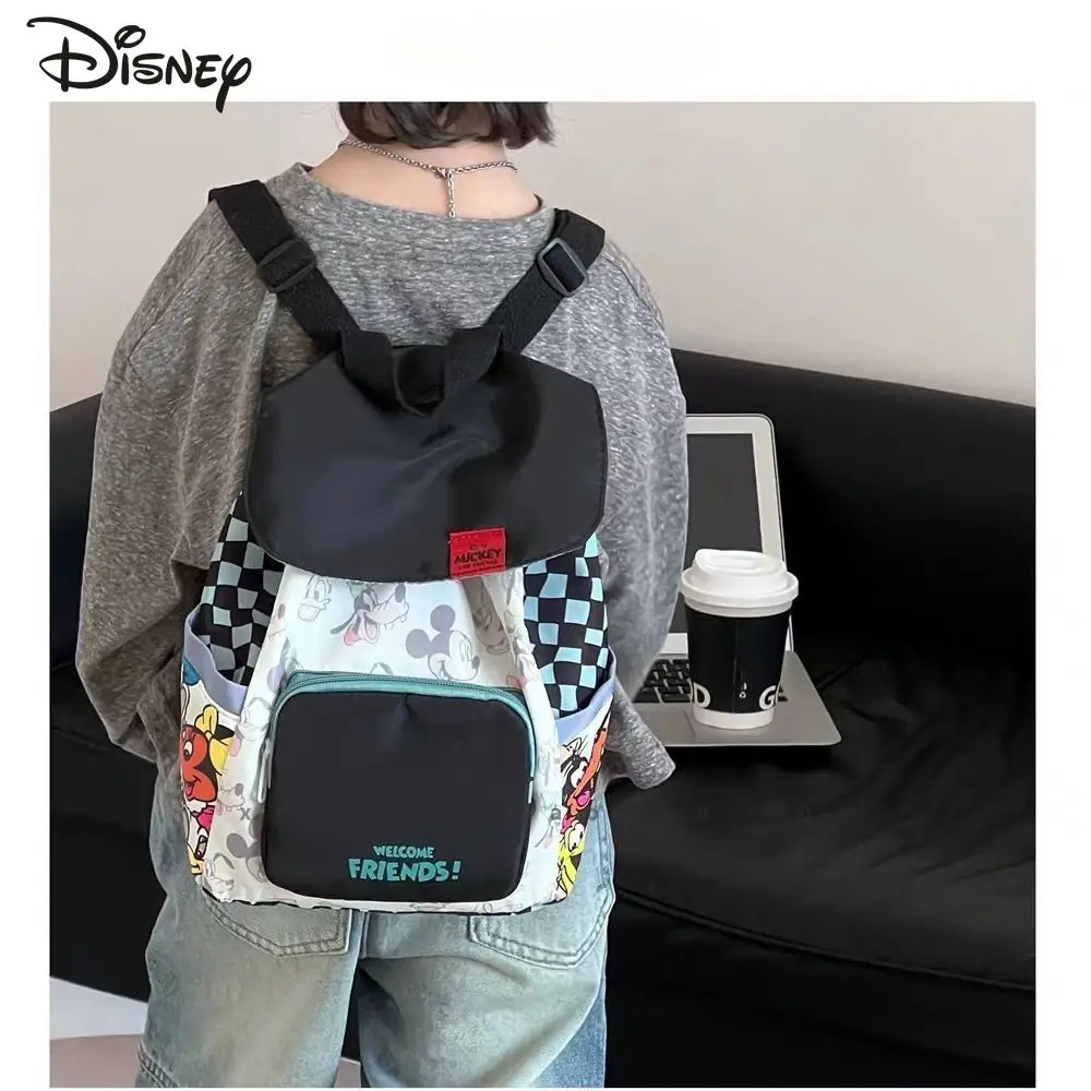 

Disney Mickey Backpack Cartoon Children's School Bag Outdoor Lightweight Backpack Casual Versatile Large Capacity Handbag