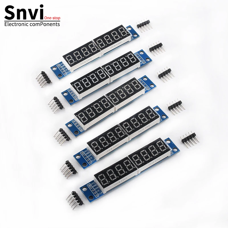 MAX7219 CWG 8-значный модуль управления цифровым ламповым дисплеем, красный, три ввода-вывода для Arduino