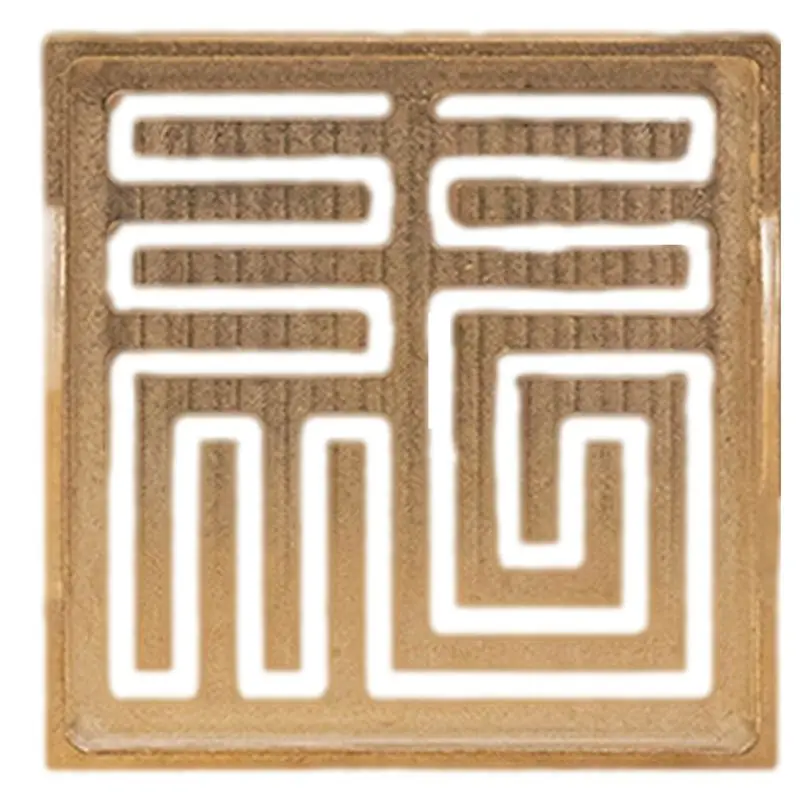 A84X-Incense Stamp Tool Square Double Ear Incense Stamp Model Incense Burner Tea Room Office Temple Ornaments