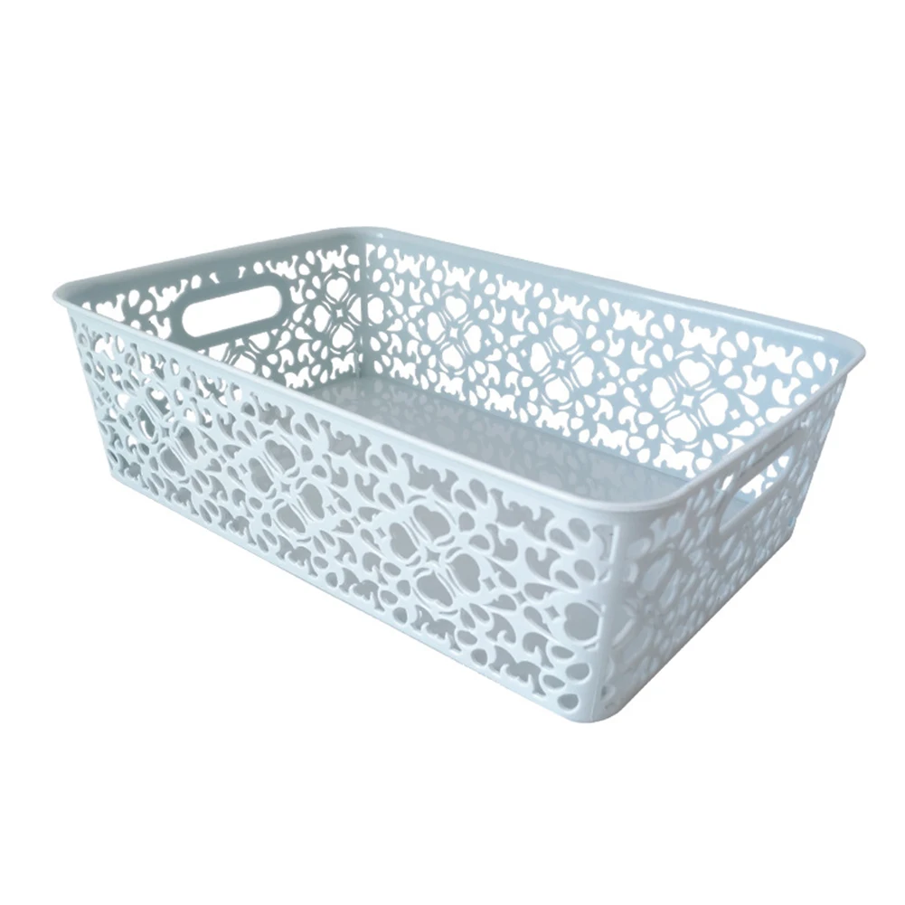 Decorative Storage Hollow Plastic Box Durableplasticstoragecontainer Multifunctionalbox Charming Pink Aesthetic
