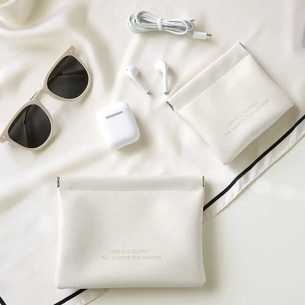 

Bag Sanitary Napkin Storage Bag Coin Money Bags Women Change Storage Bag Lipstick Cosmetic Bag Leaf Spring Bag PU Coin Purse