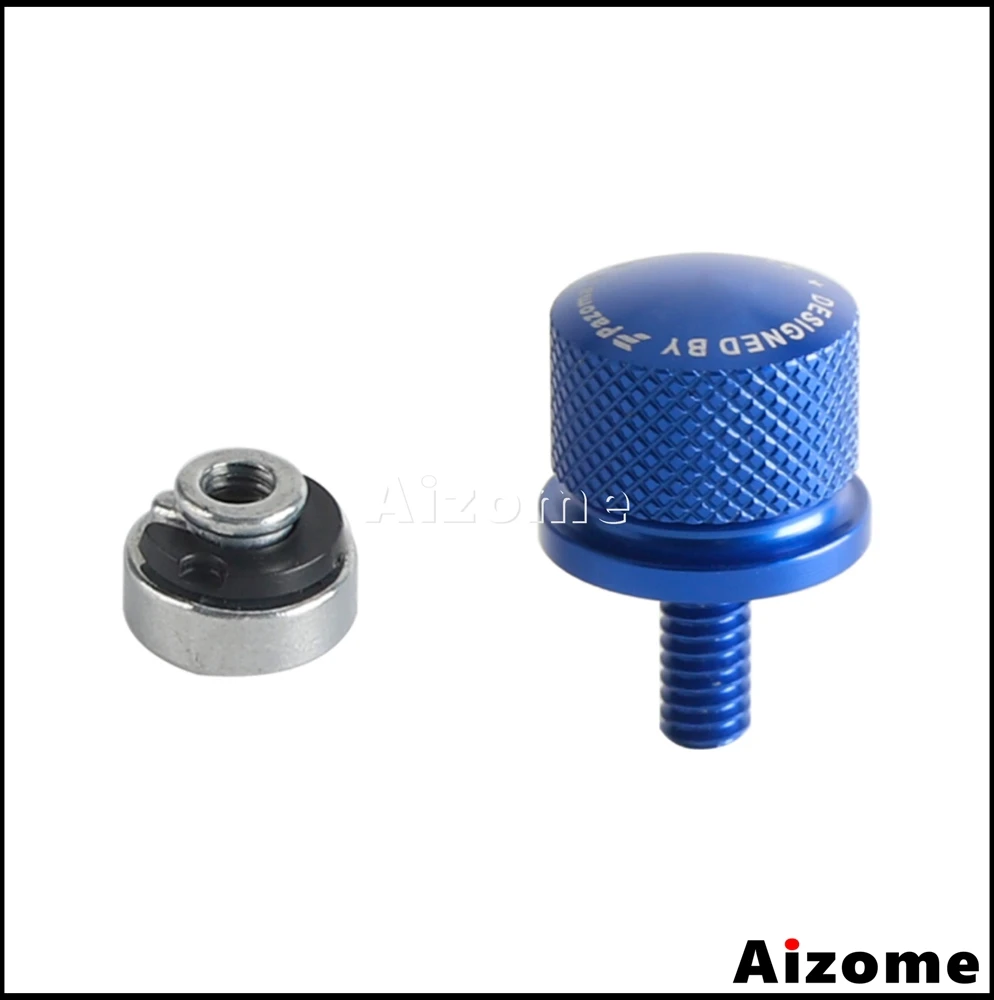 Motorcycle Knurled Seat Bolt Nut 1/4-20 Thread Aluminum Seat Screw For Harley Touring Sportster Dyna Softail Road Glide Fat Bob