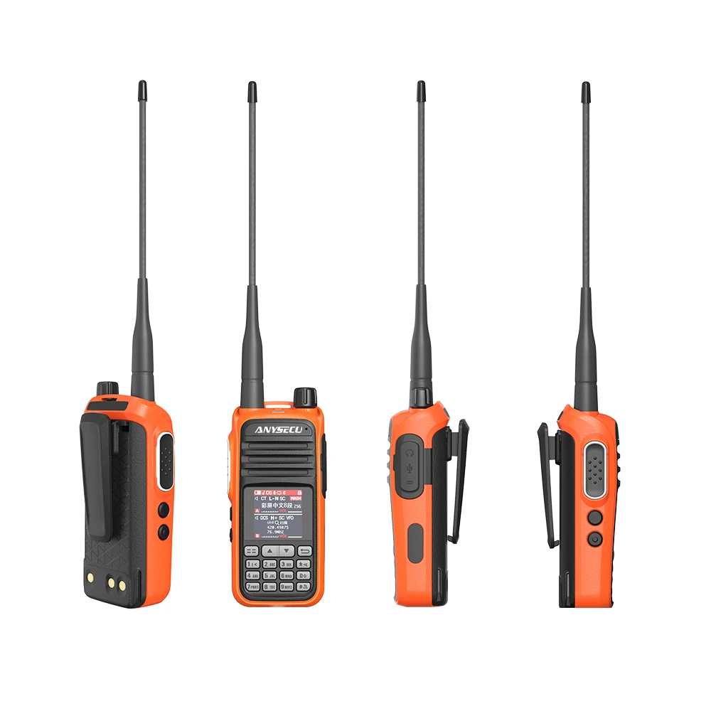 ANYSECU UV-A37 Amateur Ham Two Way Radio 256CH Walkie Talkie Air Band Full Band 108-520MHz Scanner Police Marine Walkie