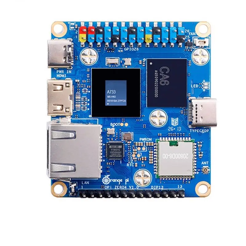A13E-For Orange Pi Zero 4 4GB LPDDR5 Development Board Allwinner A733 CPU Board 2.0Ghz Frequency Wifi 6 BLE5.4 Support 4K