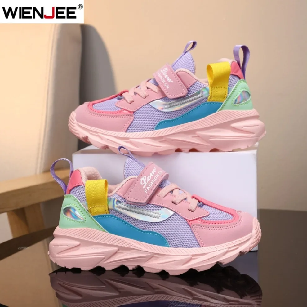 

Girls' Running Shoes, Breathable Mesh, Soft and Comfortable Children's Sports Shoes, Outdoor Fashionable and Casual Running Shoe