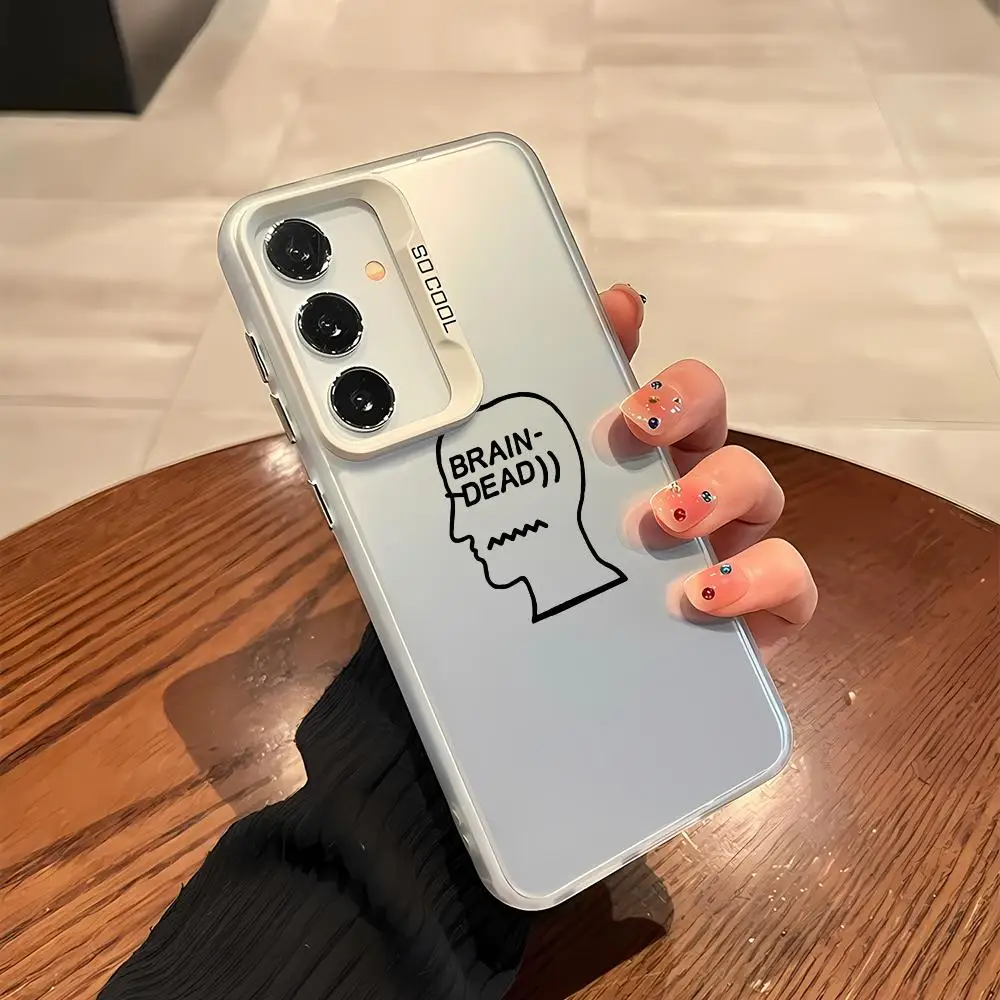 B-BRAIN DEAD Phone Case For Samsung Galaxy S25 S24 S23 Ultra S22 Plus S20 A55 Shockproof Shell Protection Back Cover IMD