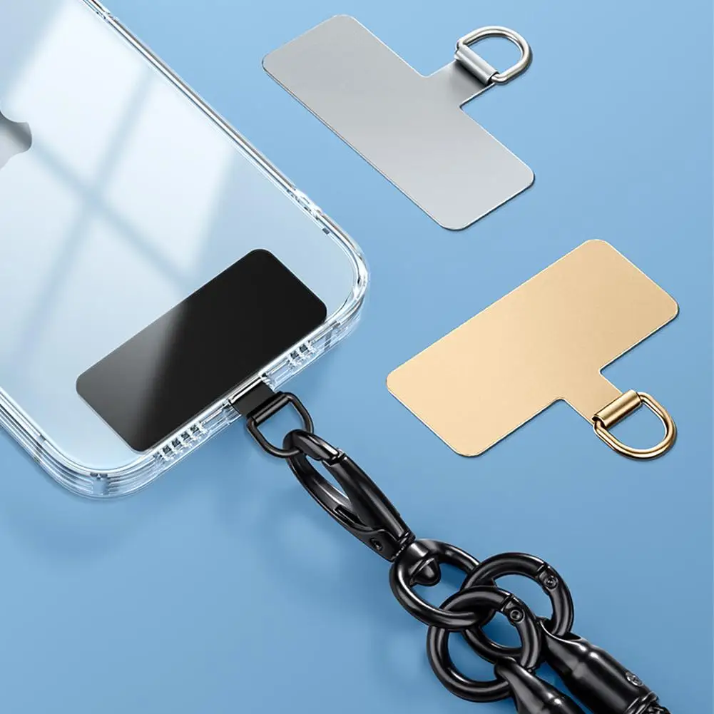 Mobile phone lanyard clip ultra-thin stainless steel metal clip mobile phone case connecting piece gasket strong anti-lost clip