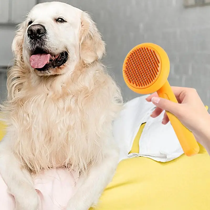 Dog Hair Brush Pet Brush Grooming Tool Dog Shedding Brush Massage Comb Skin Friendly Puppy Hair Brush For Long Short Haired Dogs