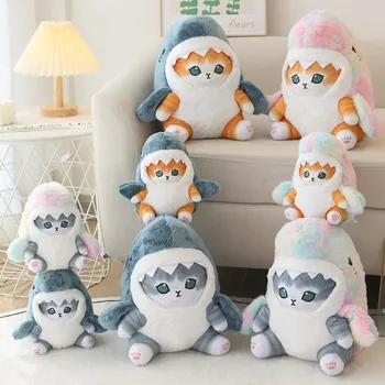 Creative Cartoon Shark Cat Plush Soft Stuffed Animal Doll For Baby Cute Peluche Kids…