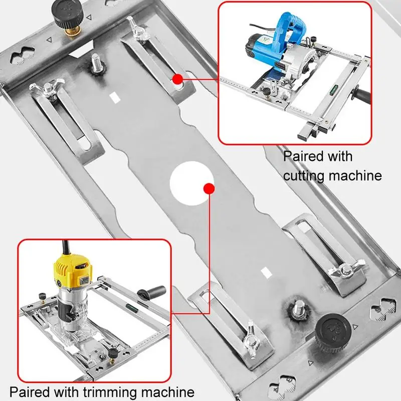 Imagem -02 - Elétrica Circular Saw Trimmer Machine Edge Guide Posicionamento Placa de Corte Ferramenta Woodworking Router Circle Milling Groove