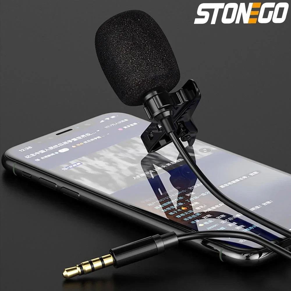 STONEGO 1PC Omnidirectional Microphone for Capacitive Laptop Ios Android Phone Camera Tablet Recording 1.5m/3.0m Optional